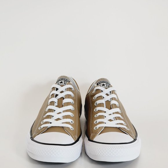 Converse CTAS Ox Sand Dune/White/Black Leather Unisex Sneakers A09926C NWT - Picture 6 of 6